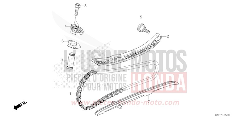 CAM CHAIN for Forza 350 MAT CARNELIAN RED METALLIC (R384) from 2022